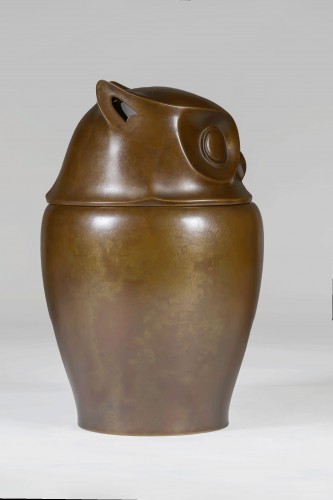XXe siècle - Bronze japonais de Sugai SHÔZÔ - Brûle parfum Hibou