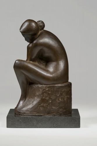 Bronze japonais signé Koji SUMI - «Pensées» - Arts d