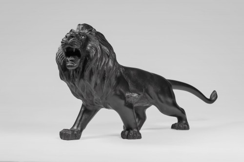 Asian Works of Art  - Japanese bronze by TSUNEMITSU (Meiji 1868-1912) - Lion