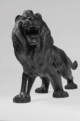 19th century - Japanese bronze by TSUNEMITSU (Meiji 1868-1912) - Lion