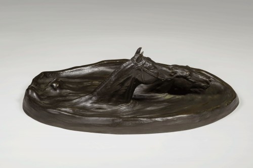 Japanese Bronze by Itô KUNIO – Swimming Horses - Asian Works of Art Style 