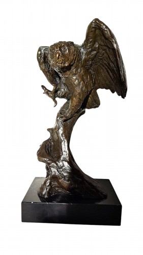 Chouette en bronze Japonais vers 1930