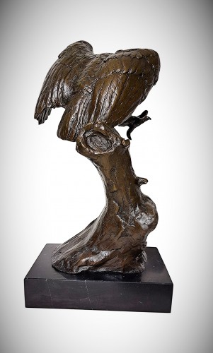 Asian Works of Art  - Owl, Japanese Bronze circa 1930