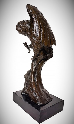 Owl, Japanese Bronze circa 1930 - 