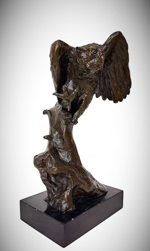 20th century - Owl, Japanese Bronze circa 1930