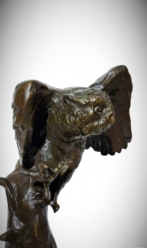 Owl, Japanese Bronze circa 1930 - 