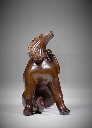 20th century - Lion, Incense Burner - Japanese Bronze By Hasuda Shûgorô