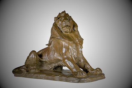Lion, Japanese Bronze By Uichirô Ogura (1881-1962), Dated 1939 - Asian Works of Art Style 