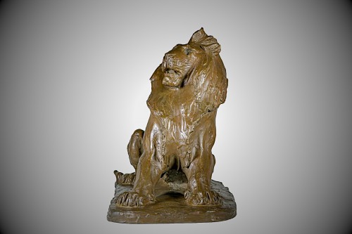 Lion, Japanese Bronze By Uichirô Ogura (1881-1962), Dated 1939 - 