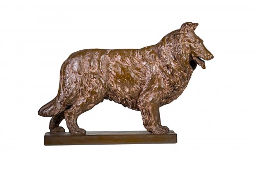 Japanese Okimono By Sugie ôken II – Collie Dog