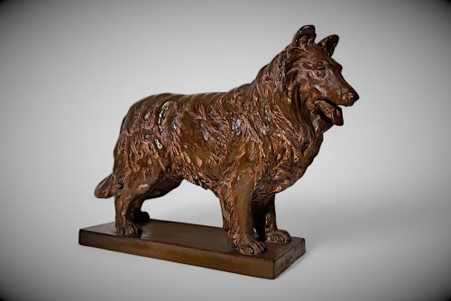 Japanese Okimono By Sugie ôken II – Collie Dog - Asian Works of Art Style 