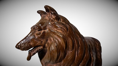 Japanese Okimono By Sugie ôken II – Collie Dog - 