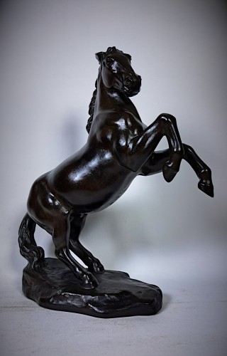 Rearing Horse, Japanese Bronze by Masahiko KATORI - Asian Works of Art Style 