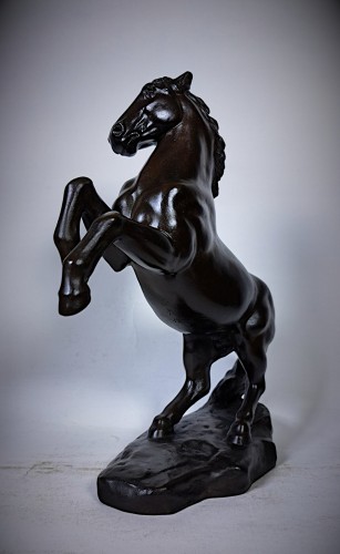 Asian Works of Art  - Rearing Horse, Japanese Bronze by Masahiko KATORI
