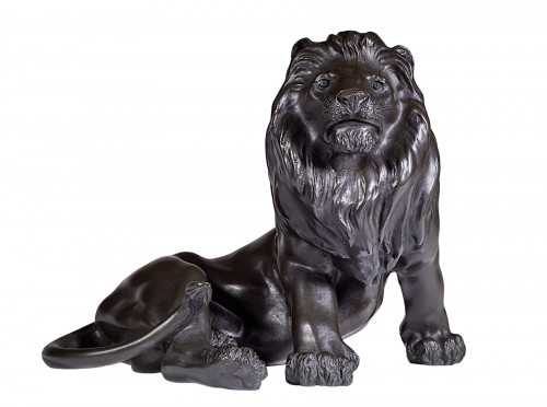 Lion, bronze japonais d'ATSUYOSHI pour la manufacture Maruki 