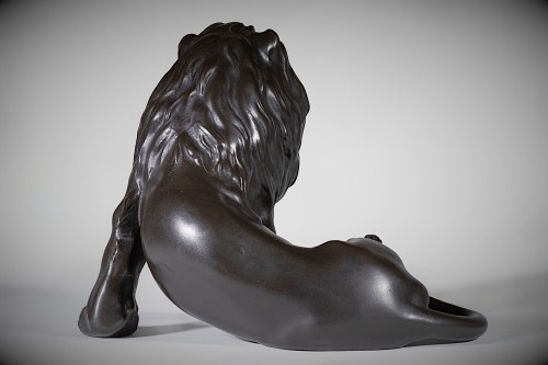 19th century - Lion, Japanese bronze by ATSUYOSHI for the Maruki Company