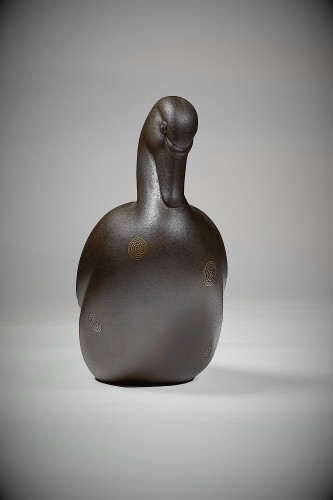 Canard - Bronze japonais de Takahashi KAISHU - 