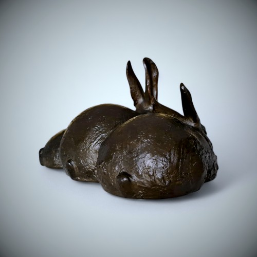 Trois lapins, Bronze japonais de Misawa HIROSHI - 
