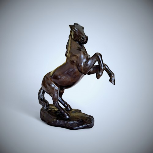 20th century - Rearing Horse, Japanese Bronze By Masahiko Katori (1899-1988)