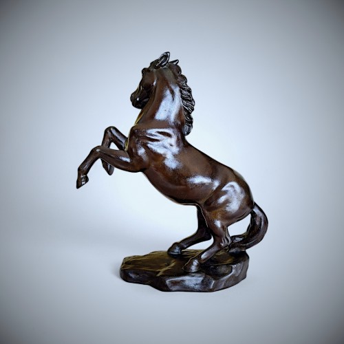 Antiquités - Rearing Horse, Japanese Bronze By Masahiko Katori (1899-1988)