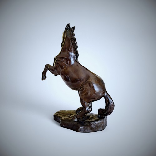 Antiquités - Rearing Horse, Japanese Bronze By Masahiko Katori (1899-1988)