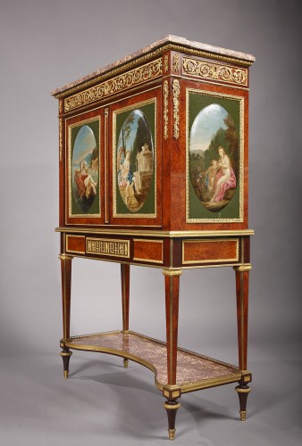  - Secrétaire à médaillons peints estampillé Henry Dasson, France circa 1880