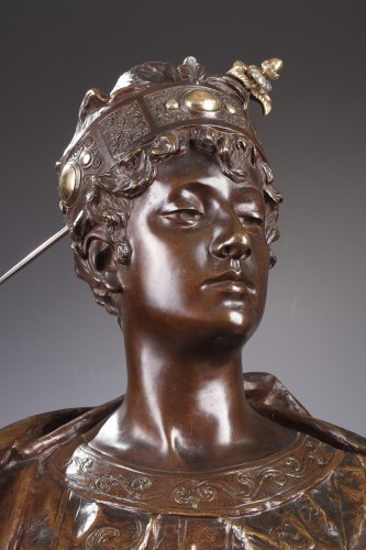 Sculpture Sculpture en Bronze - Buste de princesse orientale par G. Leroux, France circa 1890