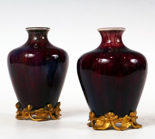 Paire de Vases Art Nouveau de la Manufacture de Sèvres, France 1902 - Objet de décoration Style Art nouveau