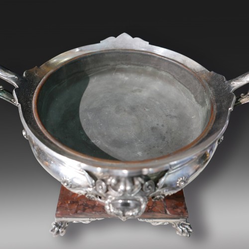 19th century - Neo-Greek Silvered Bronze Bowl attributed to G. Servant, France circa 1880