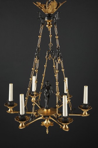 Lighting  - “Crotales Player” Chandelier attr. to F. Barbedienne, France, circa 1860