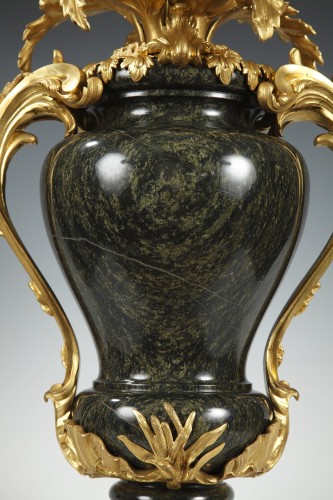XIXe siècle - Paire de vases candélabres attribué à Maison Millet France circa 1880