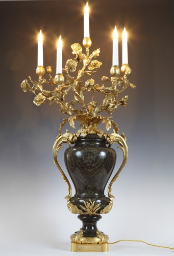  - Paire de vases candélabres attribué à Maison Millet France circa 1880