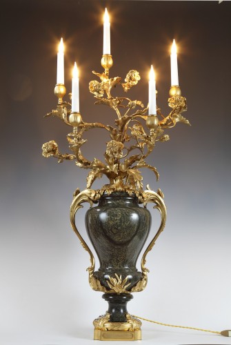 Antiquités - Paire de vases candélabres attribué à Maison Millet France circa 1880