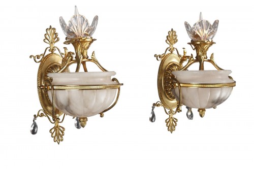 Pair of Wall-Lights attributed to Delisle, France circa 1900