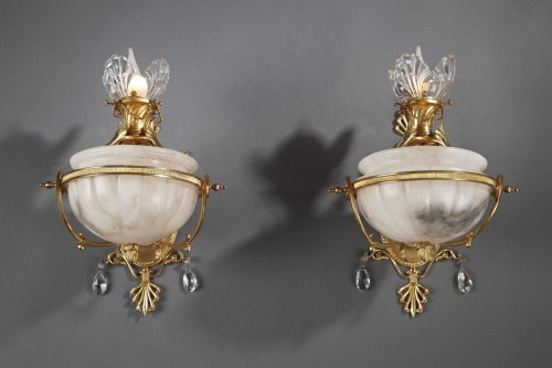 Paire d'appliques attribué à Delisle, France circa 1900 - Luminaires Style Art nouveau