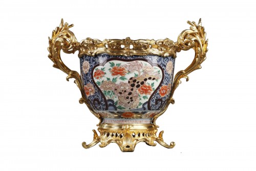 Cache-pot en porcelaine d'Imari, Japon et France circa 1880