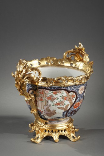 Antiquités - Cache-pot en porcelaine d'Imari, Japon et France circa 1880