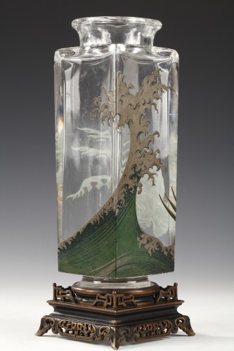 Pair of &quot;Birds of Paradise&quot; Vases, France circa 1880 - 