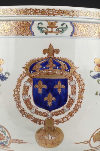 Céramiques, Porcelaines  - Cache-pot et Plat attribué à Samson et Cie, France circa 1880