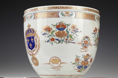 Cache-pot et Plat attribué à Samson et Cie, France circa 1880 - Tobogan Antiques