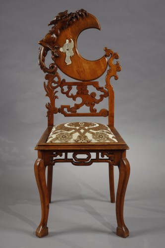 Sièges Chaise - Paire de chaises japonisantes attribuée à G. Viardot, France circa 1880