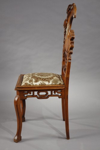 19th century - Pair of Japanese style Chairs attributed to G. Viardot, France circa 1880
