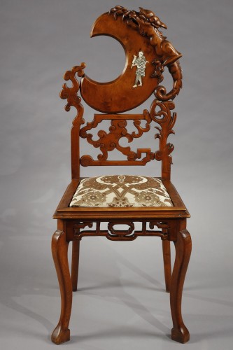 Paire de chaises japonisantes attribuée à G. Viardot, France circa 1880 - 