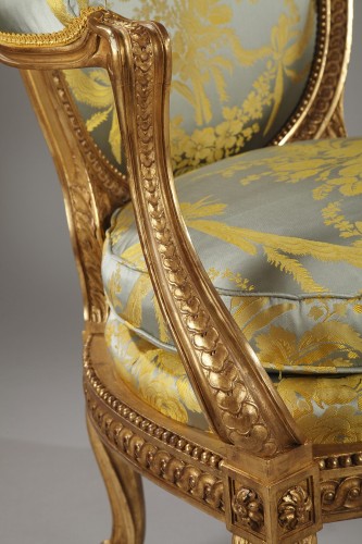 Charming Children&#039;s Giltwood Armchair after G. Jacob, France, circa 1880 - 