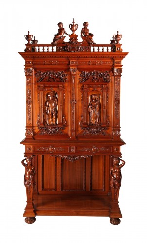 Neo-Renaissance Cabinet attributed to H.-A. Fourdinois, France 1893