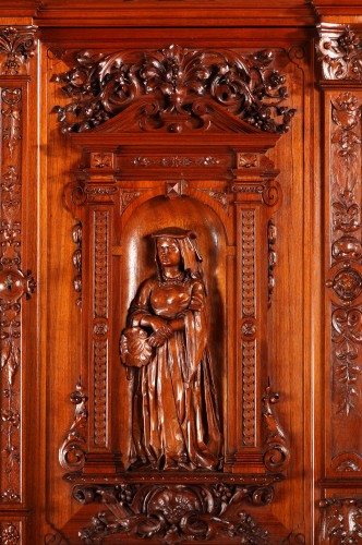 XIXe siècle - Cabinet néo-Renaissance attribué à H.-A. Fourdinois, France 1893