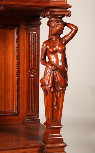 Antiquités - Cabinet néo-Renaissance attribué à H.-A. Fourdinois, France 1893