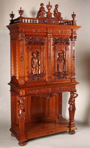 Antiquités - Neo-Renaissance Cabinet attributed to H.-A. Fourdinois, France 1893