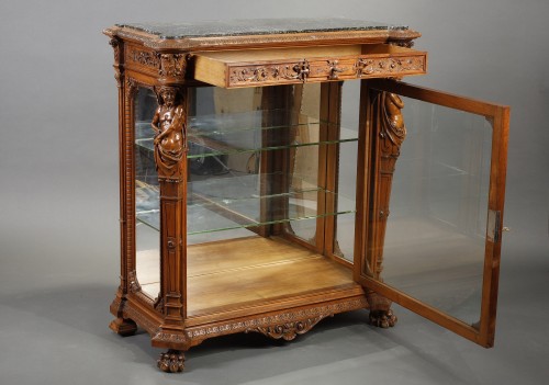 19th century - Pair of Neo-Renaissance Vitrines attributed to H-A Fourdinois, France circa 1860