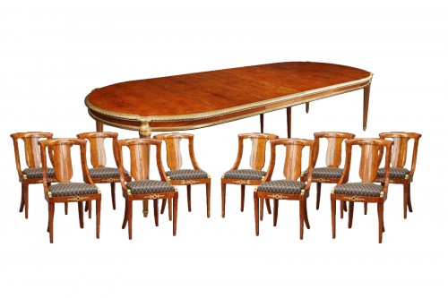 Louis XVI style Dining Room Set by Mercier Frères, France circa 1900
